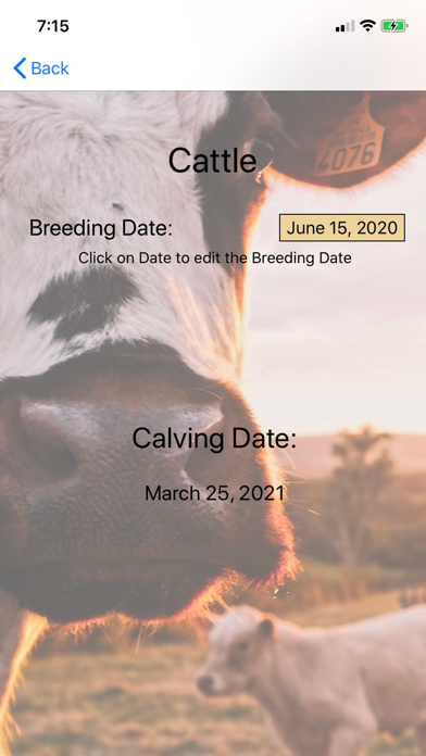 Livestock Gestation Calculator App Store screenshot